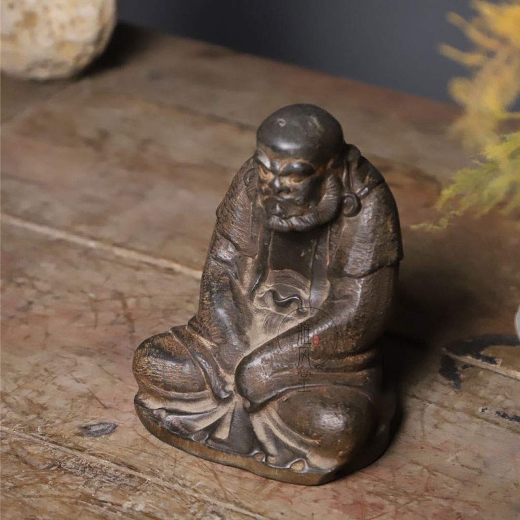 Amazon｜達磨大師坐像 天然の石造達磨像 石造仏像 神像 仏教美術